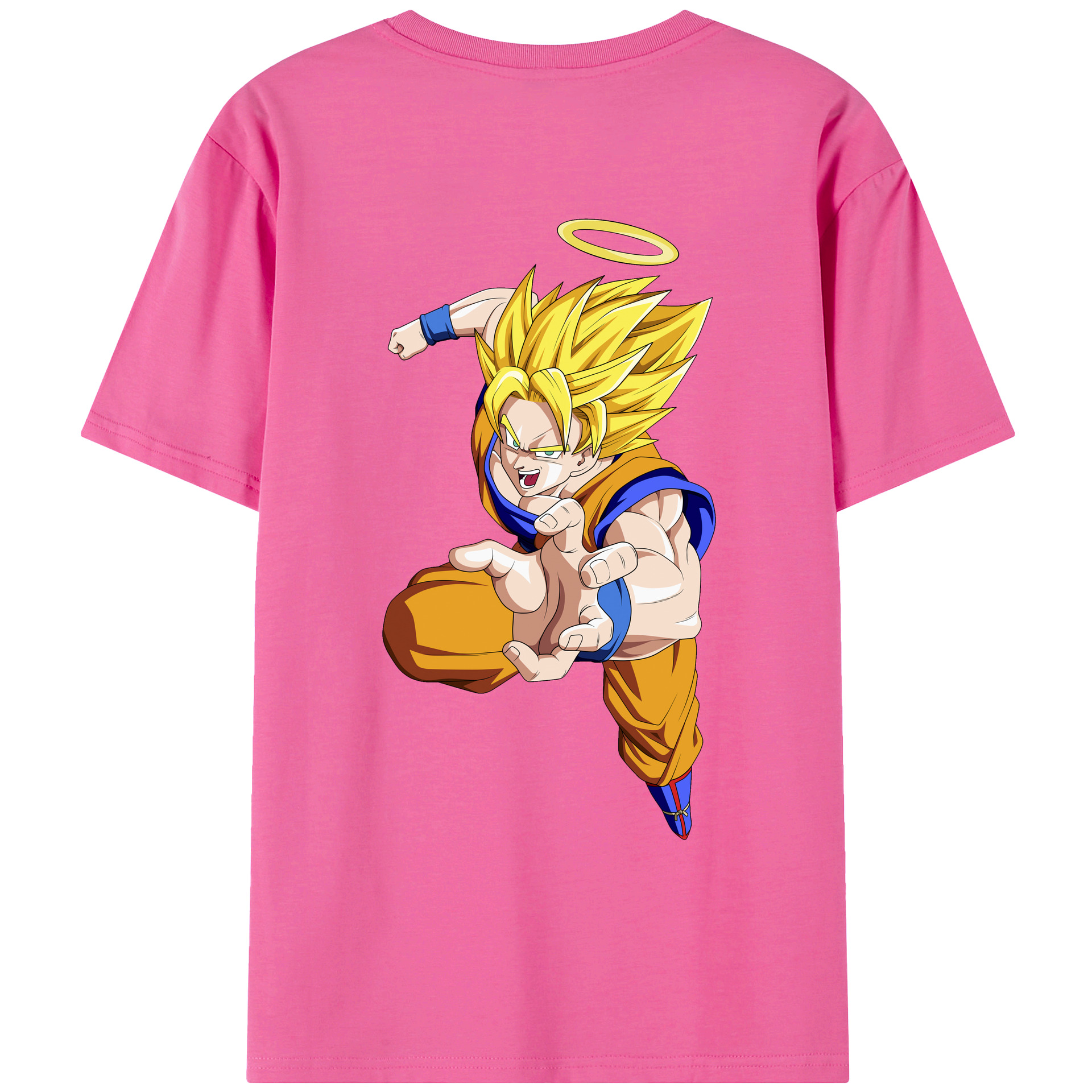 （画像用） ドラゴンボール 孫悟空（そん ごくう）Son Goku カカロット DRAGON BALL Kakarotto レディース半袖Tシャツ(バックプリント)
